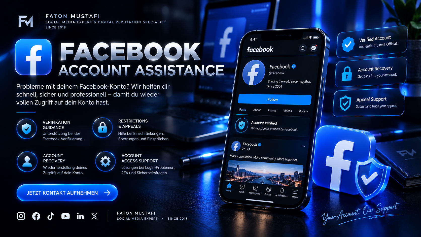 Facebook Account Assistance – Blue Tech Support